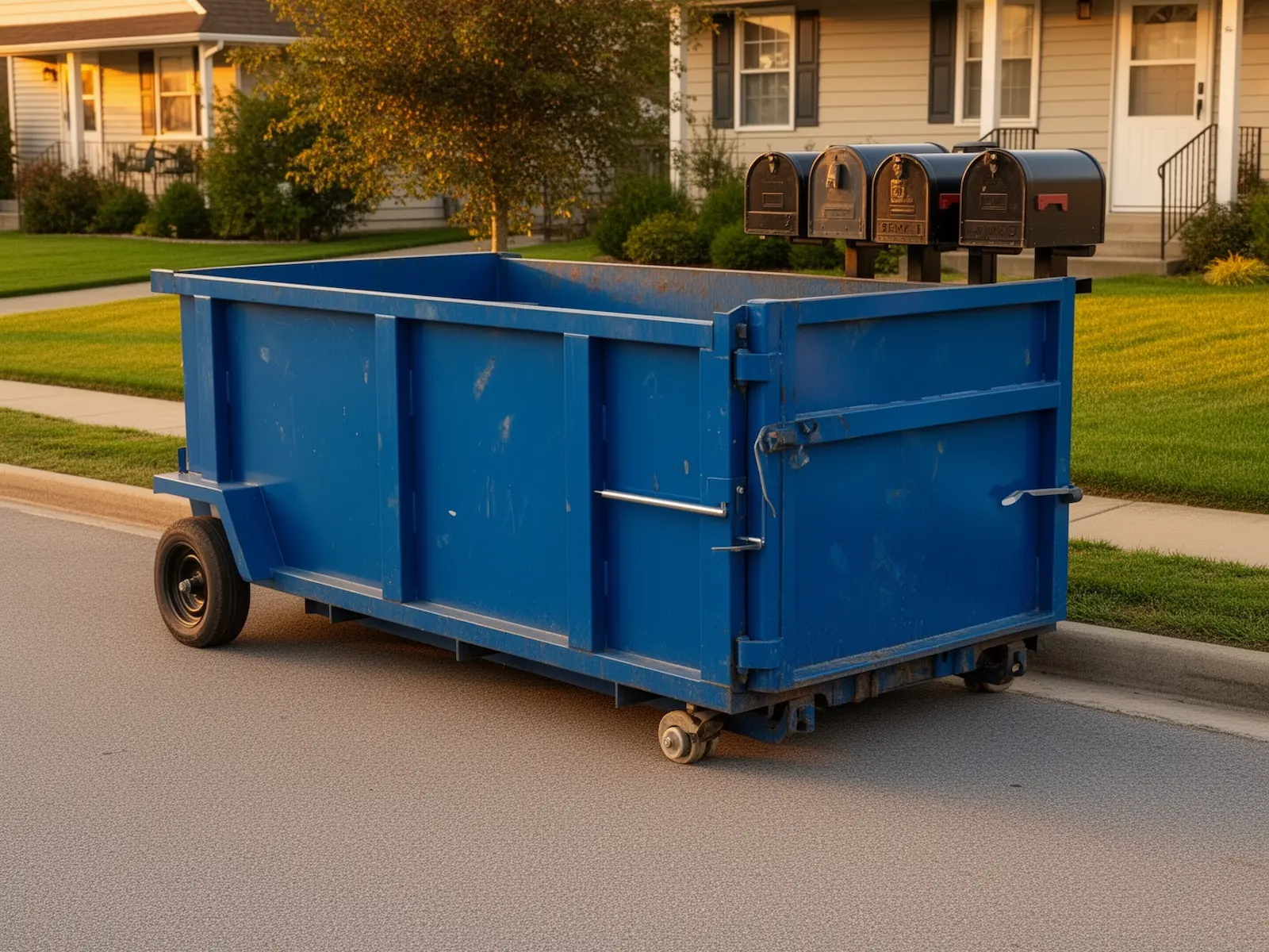 Roll-off dumpster from Tim's Fairport Dumpster Rental in Fairport, NY